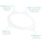 Luxrite Goof Trim Ring for 5/6 Inch Ceiling Lightss Outer Diameter 8" Inner Diameter 6.14" Metal 4PK LR41023-4PK - alternate 2